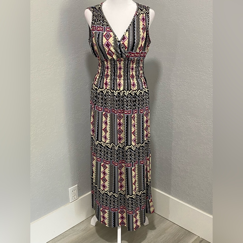 2/$30🎀New NWT black maxi dress women forgivin summer classic long smocked waist